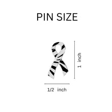 Load image into Gallery viewer, Large Flat Zebra Print Ribbon Pins - Fundraising For A Cause