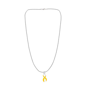 Large Gold Ribbon Necklaces - Fundraising For A Cause