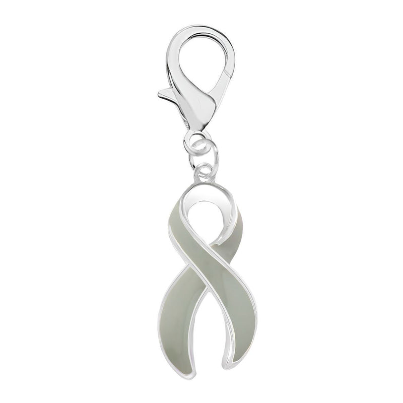 Large Gray Ribbon Hanging Charms - Fundraising For A Cause