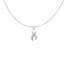 Load image into Gallery viewer, Large Gray Ribbon Necklaces - Fundraising For A Cause