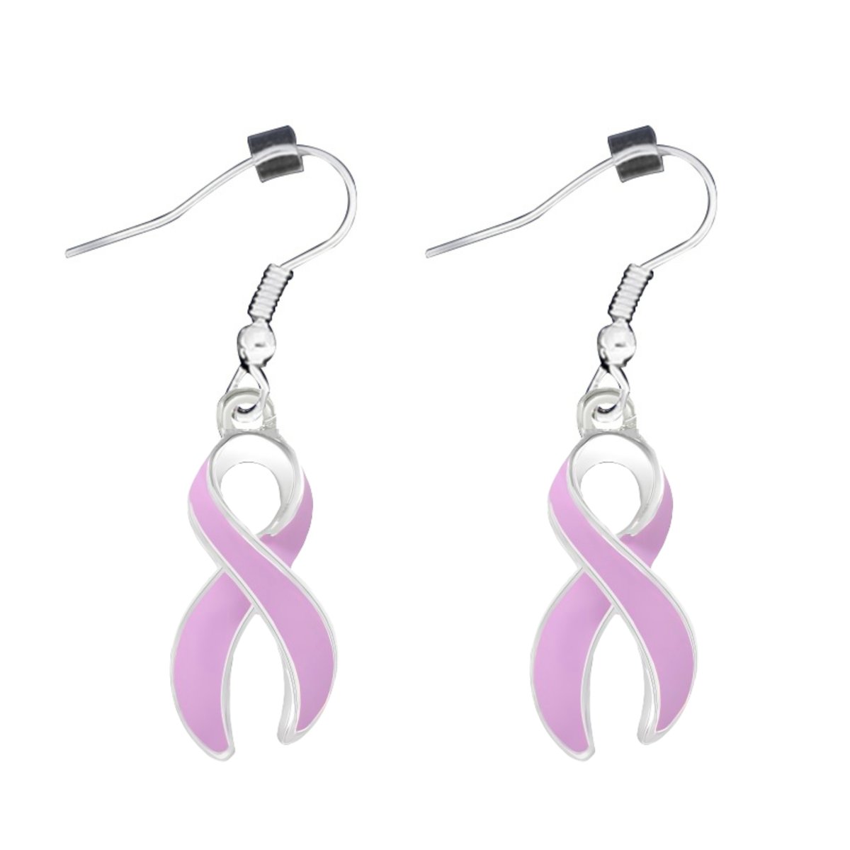 Large Lavender Ribbon Hanging Earrings - Fundraising For A Cause