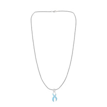Load image into Gallery viewer, Large Light Blue Ribbon Necklaces - Fundraising For A Cause