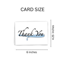 Load image into Gallery viewer, Large Light Blue Ribbon Thank You Cards (12 Cards/Pack) - Fundraising For A Cause