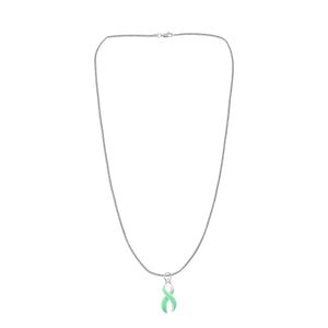 Large Light Green Ribbon Necklaces - Fundraising For A Cause