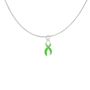 Large Lime Green Ribbon Necklaces - Fundraising For A Cause