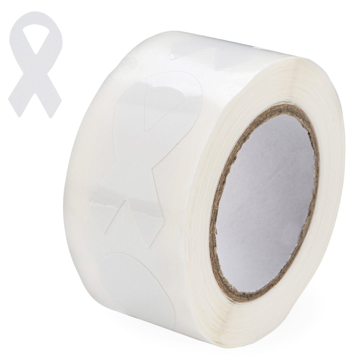 Large Lung Cancer Ribbon Stickers (per Roll) - Fundraising For A Cause