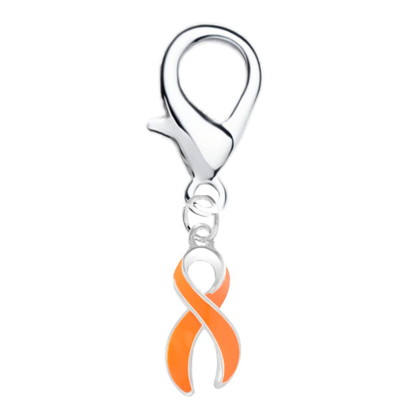 Large Orange Ribbon Hanging Charms - Fundraising For A Cause