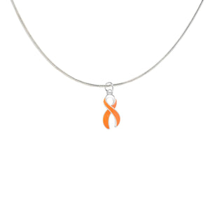 Large Orange Ribbon Necklaces - Fundraising For A Cause