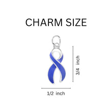 Load image into Gallery viewer, Large Periwinkle Ribbon Hanging Earrings - Fundraising For A Cause