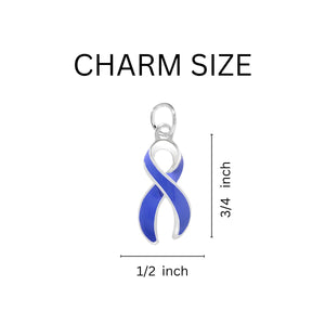 Large Periwinkle Ribbon Hanging Earrings - Fundraising For A Cause