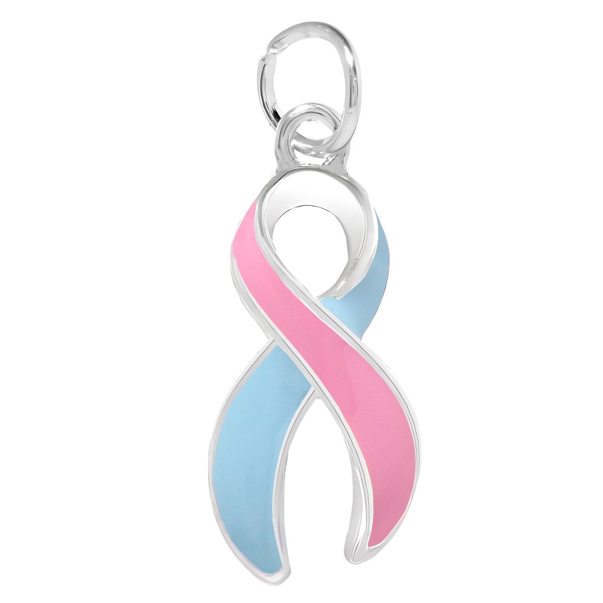 Large Pink & Blue Ribbon Charms - Fundraising For A Cause