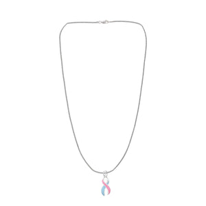 Large Pink & Blue Ribbon Necklaces - Fundraising For A Cause