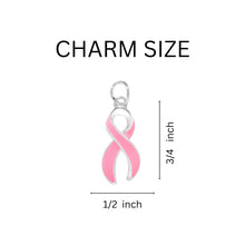 Load image into Gallery viewer, Large Pink Ribbon Chunky Charm Bracelets - Fundraising For A Cause