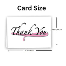 Load image into Gallery viewer, Large Pink Ribbon Thank You Cards (12 Cards/Pack) - Fundraising For A Cause