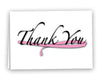 Large Pink Ribbon Thank You Cards - Fundraising For A Cause