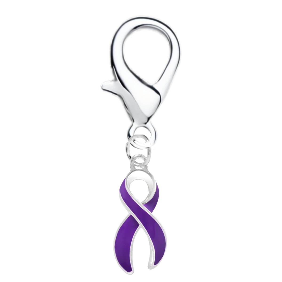 Large Purple Ribbon Hanging Charms - Fundraising For A Cause