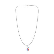 Load image into Gallery viewer, Large Red &amp; Blue Ribbon Necklaces - Fundraising For A Cause