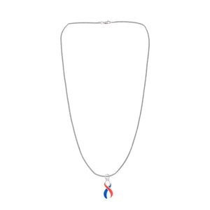 Large Red & Blue Ribbon Necklaces - Fundraising For A Cause