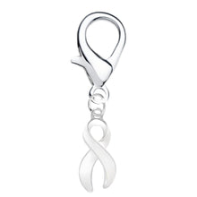 Load image into Gallery viewer, Large White Ribbon Hanging Charms - Fundraising For A Cause