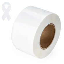 Load image into Gallery viewer, Large White Ribbon Stickers (per Roll) - Fundraising For A Cause