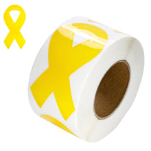Load image into Gallery viewer, Large Yellow Ribbon Stickers (per Roll) - Fundraising For A Cause