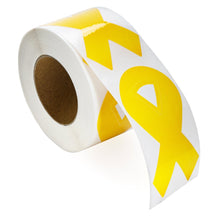 Load image into Gallery viewer, Large Yellow Ribbon Stickers (per Roll) - Fundraising For A Cause
