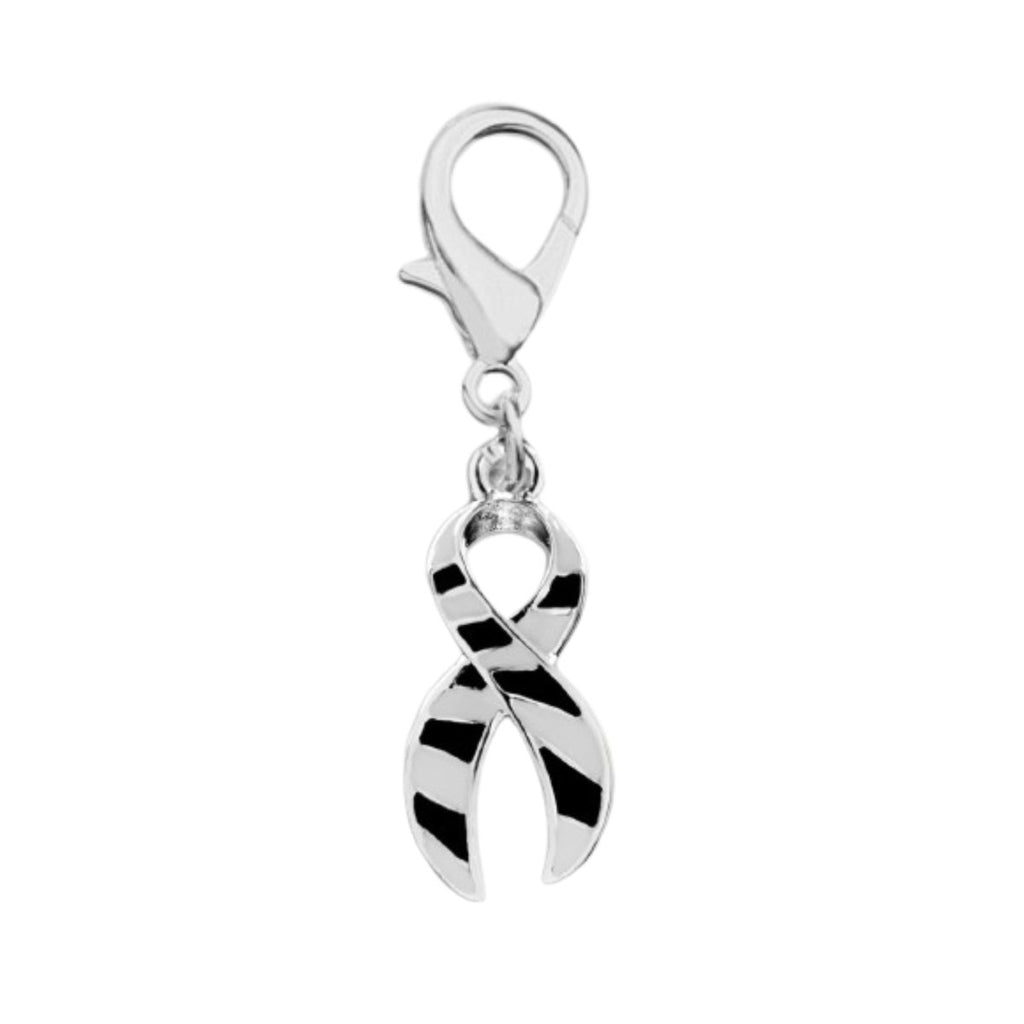 Large Zebra Print Ribbon Hanging Charms - Fundraising For A Cause