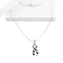 Load image into Gallery viewer, Large Zebra Print Ribbon Necklaces - Fundraising For A Cause