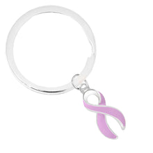 Load image into Gallery viewer, Lavender Ribbon Split Style Key Chains - Fundraising For A Cause