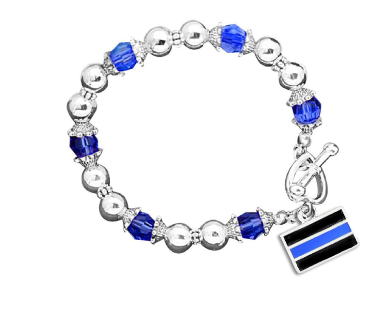 Law Enforcement Awareness Blue Line Charm Bracelets - Fundraising For A Cause