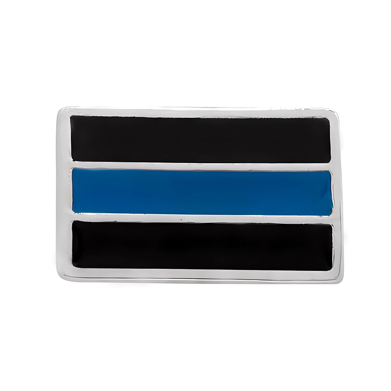 Law Enforcement Rectangle Blue Line Pins - Fundraising For A Cause