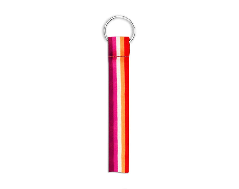 Lesbian Flag Lanyard Style Keychains - Fundraising For A Cause