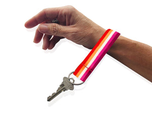 Lesbian Flag Lanyard Style Keychains - Fundraising For A Cause