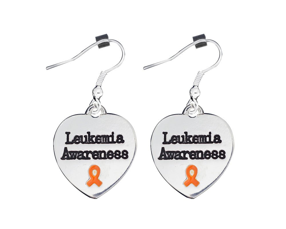 Leukemia Awareness Heart Earrings - Fundraising For A Cause