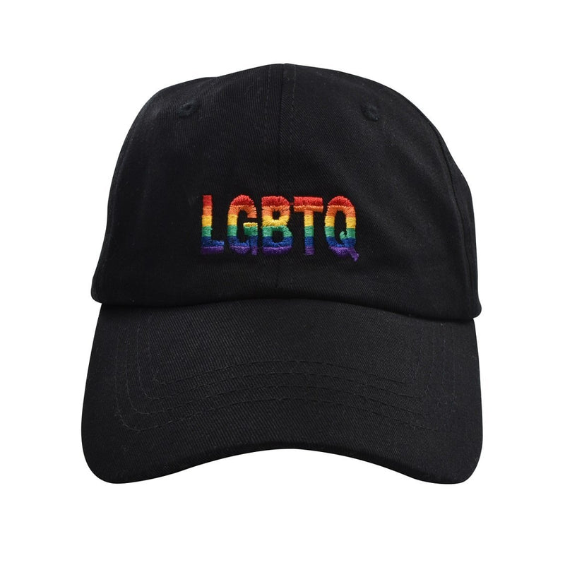 LGBTQ Rainbow Baseball Hats in Black - Fundraising For A Cause