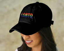 Load image into Gallery viewer, LGBTQ Rainbow Baseball Hats in Black - Fundraising For A Cause