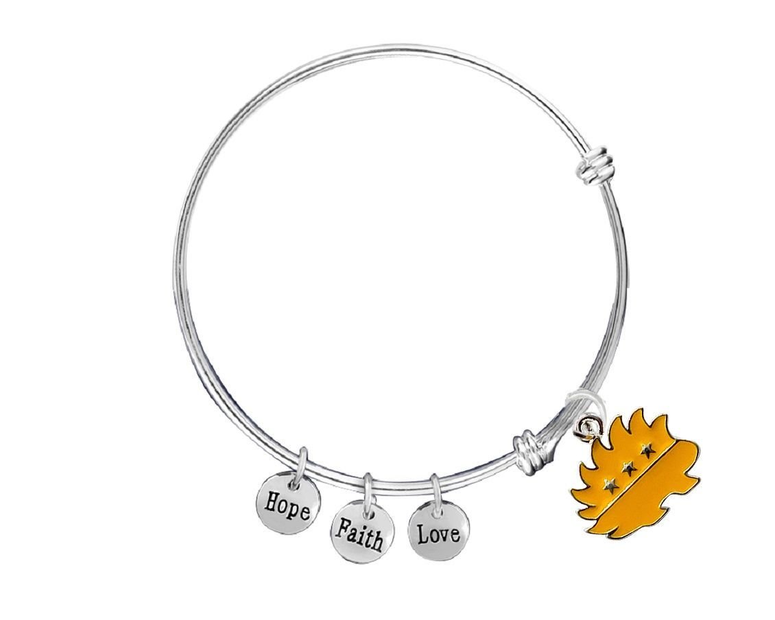 Libertarian Gold Porcupine Retractable Charm Bracelets - Fundraising For A Cause