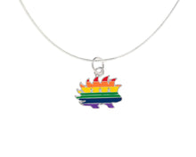 Load image into Gallery viewer, Libertarian Rainbow Porcupine Necklaces - Fundraising For A Cause