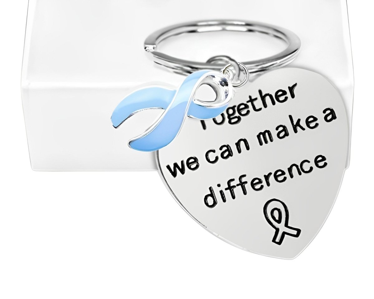 Light Blue Ribbon Key Chains - Fundraising For A Cause
