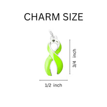 Load image into Gallery viewer, Light Green Ribbon Charm Chained Style Bracelets - Fundraising For A Cause