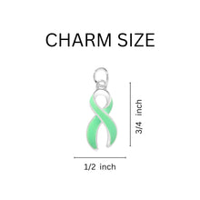 Load image into Gallery viewer, Light Green Ribbon Charm Keychains - Fundraising For A Cause