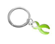 Load image into Gallery viewer, Lime Green Ribbon Split Style Key Chains - Fundraising For A Cause
