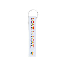 Load image into Gallery viewer, Love Is Love Gay Pride Lanyard Style Keychains - Fundraising For A Cause