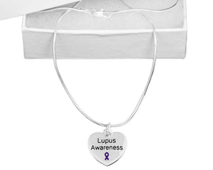 Lupus Awareness Heart Ribbon Necklaces - Fundraising For A Cause