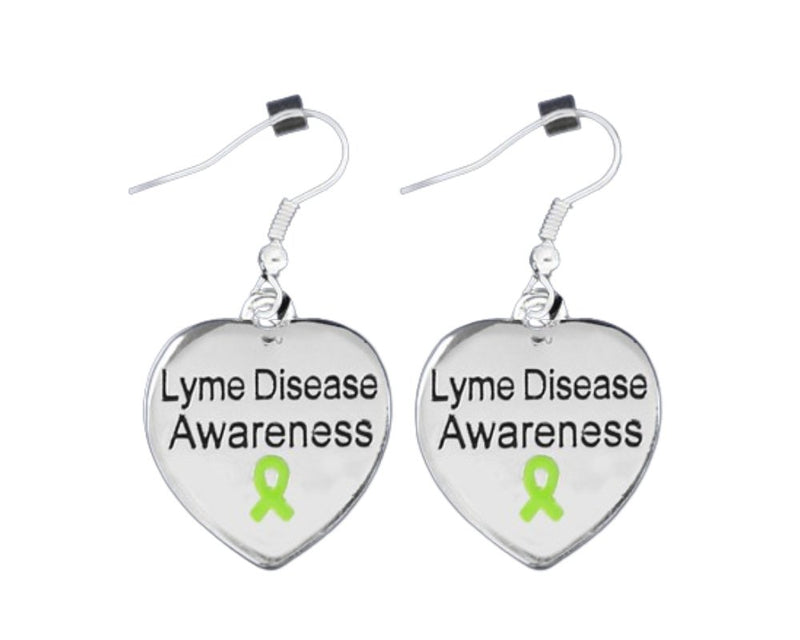 Lyme Disease Awareness Heart Earrings - Fundraising For A Cause