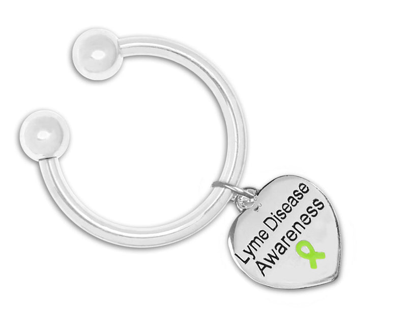 Lyme Disease Awareness Heart Key Chains - Fundraising For A Cause