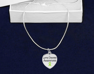 Lyme Disease Awareness Heart Necklaces - Fundraising For A Cause