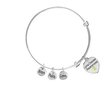 Lyme Disease Awareness Retractable Charm Bracelets - Fundraising For A Cause