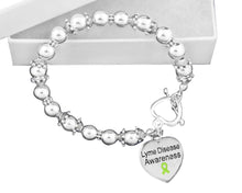 Load image into Gallery viewer, Lyme Disease Awareness Silver Beaded Bracelets - Fundraising For A Cause