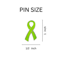 Load image into Gallery viewer, Lyme Disease Lime Green Ribbon Pins - Fundraising For A Cause